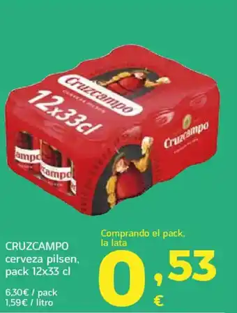 HiperDino CRUZCAMPO cerveza pilsen oferta