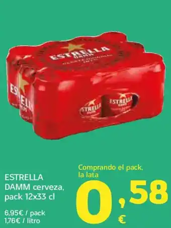 HiperDino ESTRELLA DAMM cerveza oferta