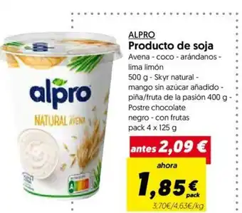 Hiper Usera Alpro Producto de soja 500g oferta