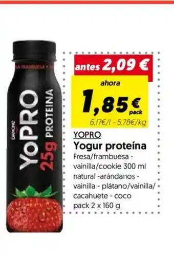 Hiper Usera Yopro Yogur proteina pack 2 x 160g oferta