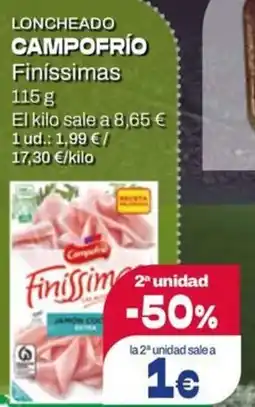 Supermercados Plaza Campofrío Loncheado Finíssimas oferta
