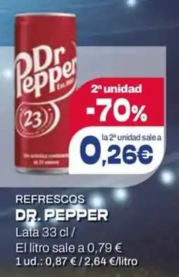 Supermercados Plaza Dr. Pepper Refrescos oferta