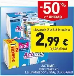 Hiperber Actimel naturales x6 oferta