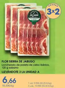 Supermercados Plaza Flor Sierra De Jabugo Loncheado de paleta de cebo ibérico oferta