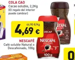 Hiperber Nescafé Café soluble Natural o Descafeinado oferta