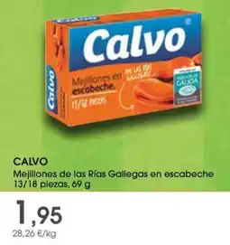 Supermercados Plaza Calvo Mejillones de las Rías Gallegas en escabeche oferta