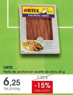 Supermercados Plaza Ortiz Filete de anchoa en aceite de oliva oferta