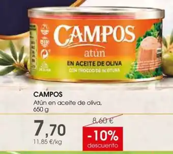 Supermercados Plaza Campos Atún en aceite de oliva oferta