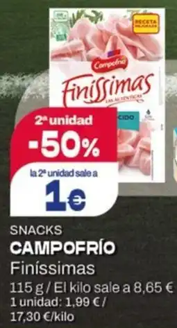 Hiperber Campofrío Snacks oferta