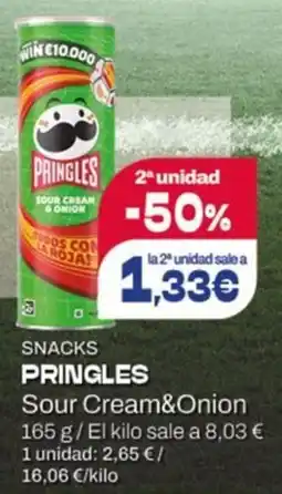 Hiperber Pringles Snacks Sour Cream&Onion oferta