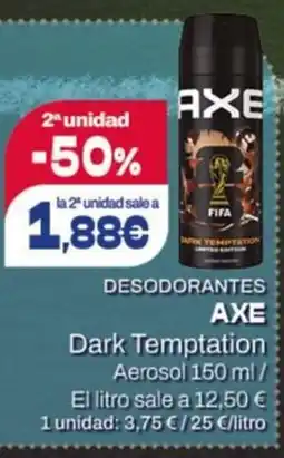 Hiperber Axe Desodorantes Dark Temptation oferta