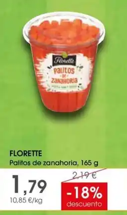 Supermercados Plaza Florette Palitos de zanahoria oferta