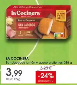 Supermercados Plaza La Cocinera San Jacobos jamón y queso crujientes oferta