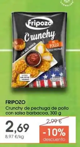 Supermercados Plaza Fripozo Crunchy de pechuga de pollo con salsa barbacoa oferta