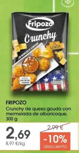 Supermercados Plaza Fripozo Crunchy de queso gouda con mermelada de albaricoque oferta