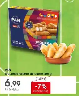 Supermercados Plaza Pan Tequeños rellenos de queso oferta