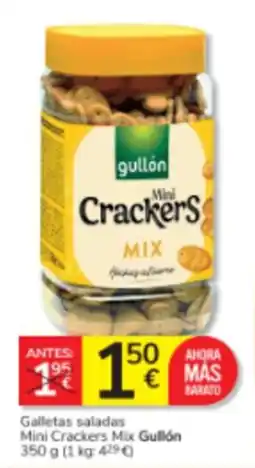 Consum Gullón Galletas saladas Mini Crackers Mix oferta