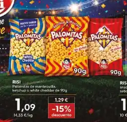 Supermercados Plaza Risi Palomitas de mantequilla. ketchup o white cheddar oferta