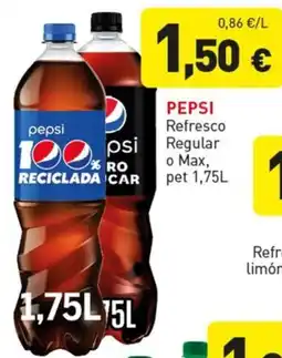 Hiperber Pepsi Refresco Regular o Max oferta