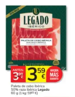 Consum Legado Paleta de cebo ibérica 50% raza ibérica oferta