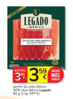Consum Legado Jamón de cebo ibérico 50% raza ibérica oferta