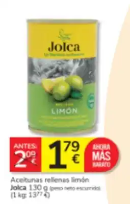 Consum Jolca Aceitunas rellenas limón oferta