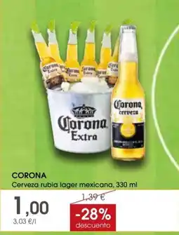 Supermercados Plaza Corona Cerveza rubia lager mexicana oferta