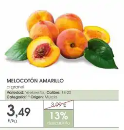 Supermercados Plaza Melocotón amarillo oferta