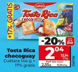 Maxi Dia Cuétara Tosta Rica chocoguay oferta