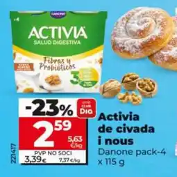 Maxi Dia Danone Activia de civada i nous oferta