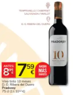 Consum Pradorey Vino tinto 10 meses D. O. Ribera del Duero oferta