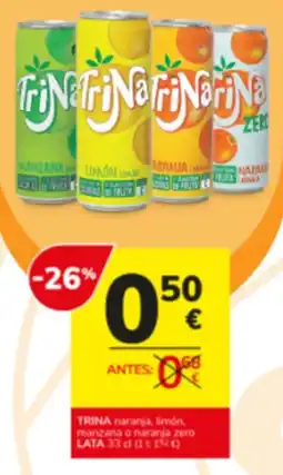 Consum Trina naranja, limón, manzana o naranja zero oferta