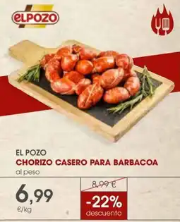Supermercados Plaza El Pozo Chorizo casero para barbacoa oferta
