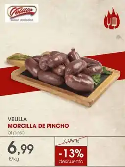 Supermercados Plaza Velilla morcilla de pincho oferta
