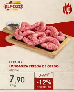 Supermercados Plaza El Pozo longaniza fresca de cerdo oferta