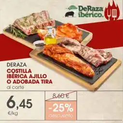 Supermercados Plaza Deraza costilla ibérica ajillo o adobada tira oferta