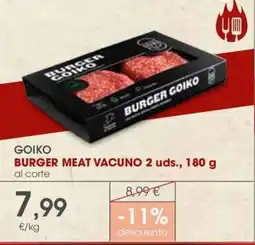 Supermercados Plaza Goiko burger meat vacuno oferta