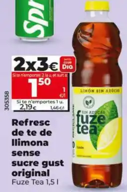 Maxi Dia Fuze Tea Refresc de te de Ilimona sense sucre gust original oferta