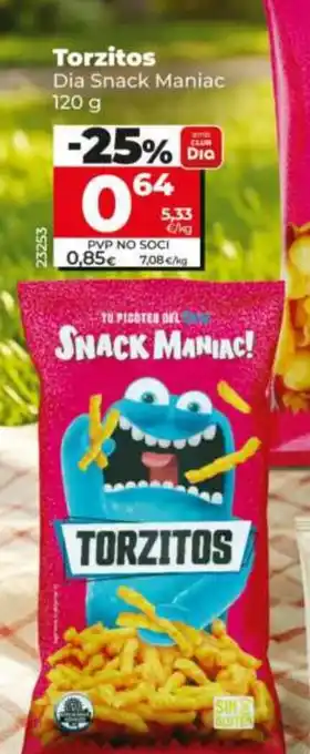 Maxi Dia Dia Snack Maniac Torzitos oferta