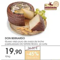 Supermercados Plaza Don Bernardo Queso viejo puro de oveja de leche pasteurizada do manchego al corte oferta