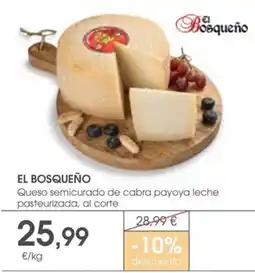 Supermercados Plaza El Bosqueño Queso semicurado de cabra payoya leche pasteurizada, al corte oferta