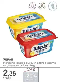 Supermercados Plaza Tulipán Margarina con sal o sin sal, sin aceite de palma, sin gluten y sin lactosa oferta