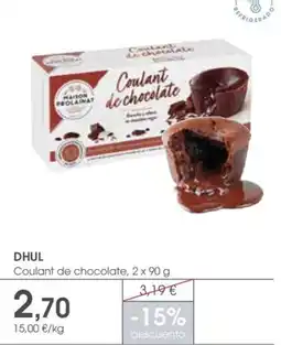 Supermercados Plaza Dhul Coulant de chocolate oferta