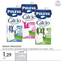 Supermercados Plaza Puleva Vitacalcio Leche entera, semidesnatada o desnatada con calcio oferta