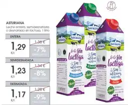 Supermercados Plaza Asturiana Leche entera, semidesnatada o desnatada sin lactosa oferta