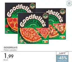 Supermercados Plaza Goodfella's pizzas variadas oferta