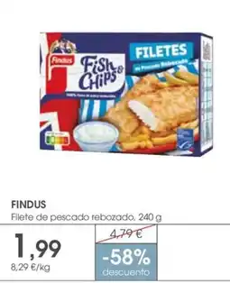 Supermercados Plaza Findus Filete de pescado rebozado oferta
