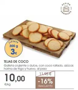Supermercados Plaza Tejas de coco oferta