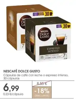 Supermercados Plaza Nescafé Dolce Gusto Cápsulas de café con leche o espresso intenso, 30 cápsulas oferta