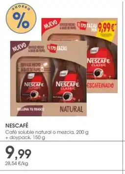Supermercados Plaza Nescafé Café soluble natural o mezcla + doypack oferta